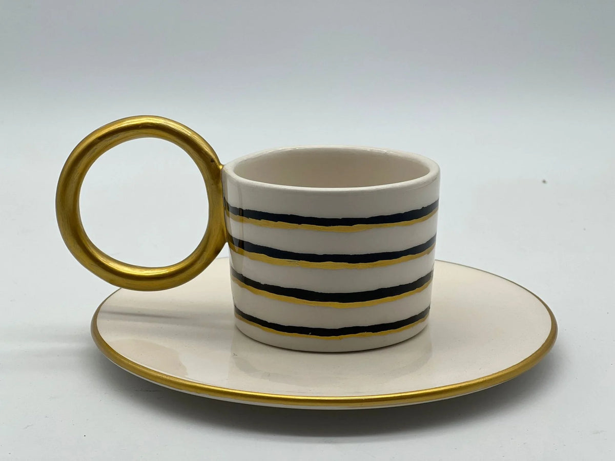 Gold Striped Cup