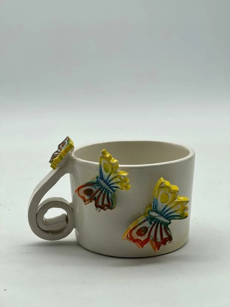 Hand Paıntıng Burgu Hup Butterfly Mug