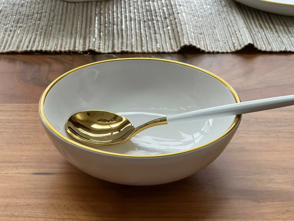 Golden Gilded Soup Bowl Diameter 14Cm Height 4Cm