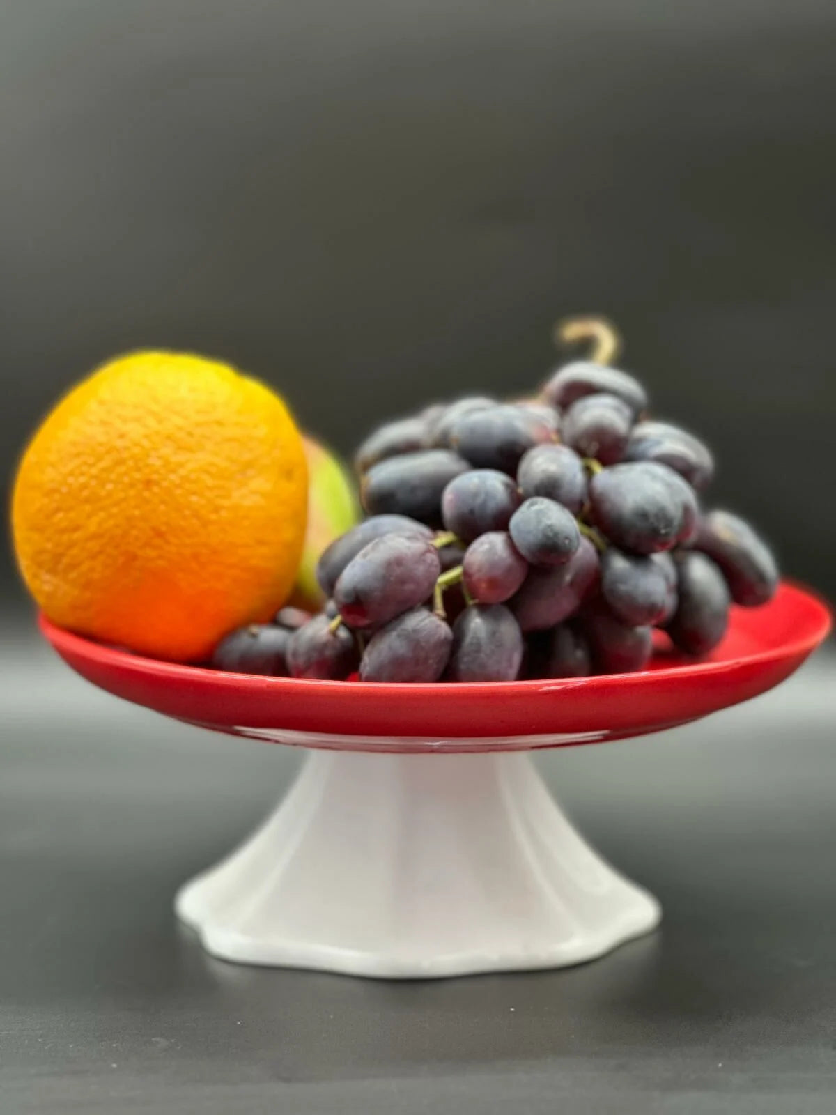 Colorful Red Feet Fruit Presentation Bowl Cake Stand İn Diameter 21Cm Height 10 Cm