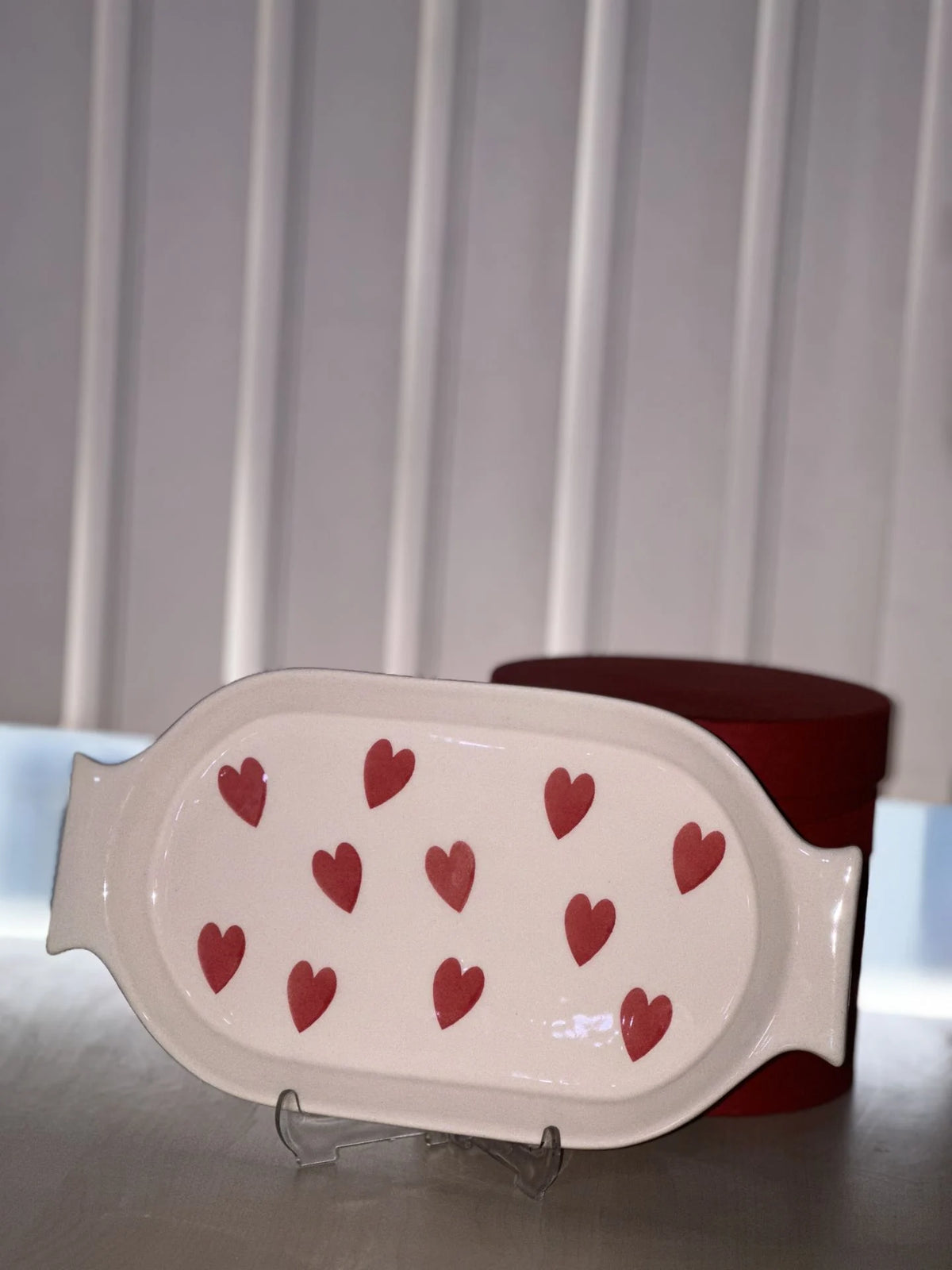 1 Pcs hearted 28*15cm ceramic tray tray