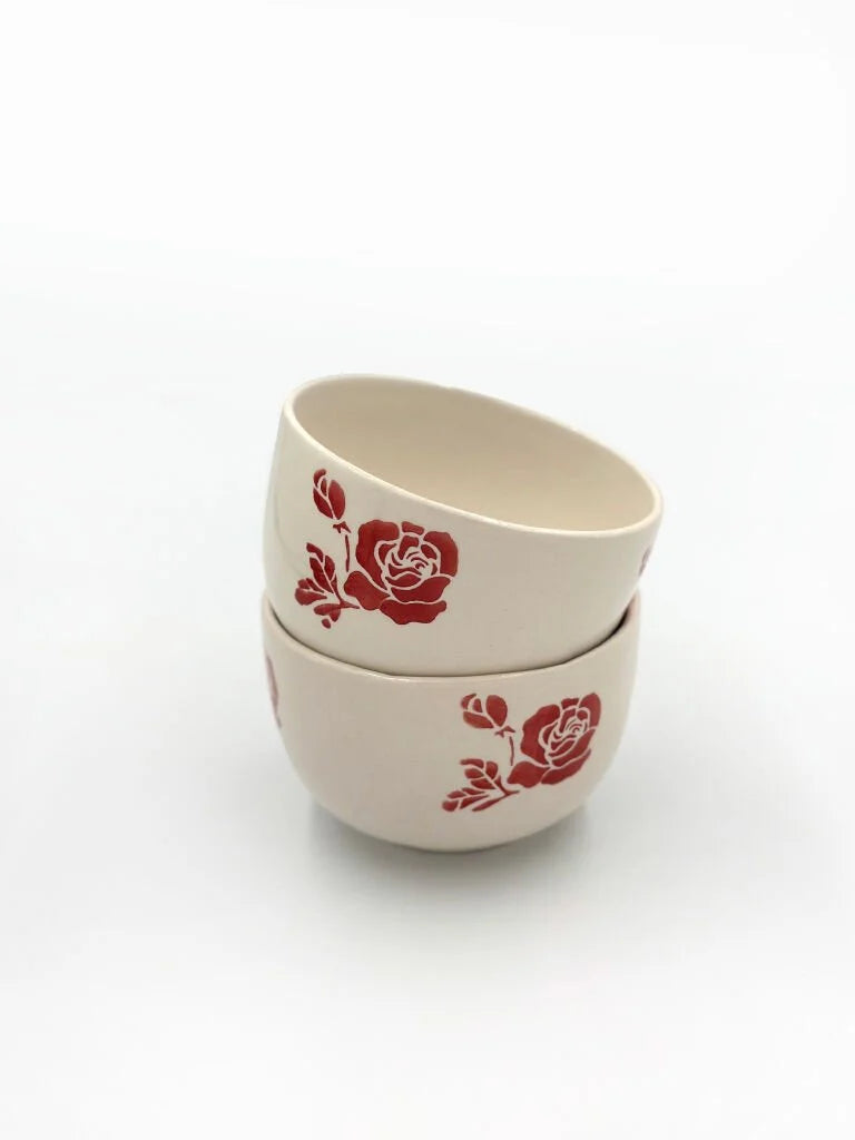 2 Rose Cookie bowl