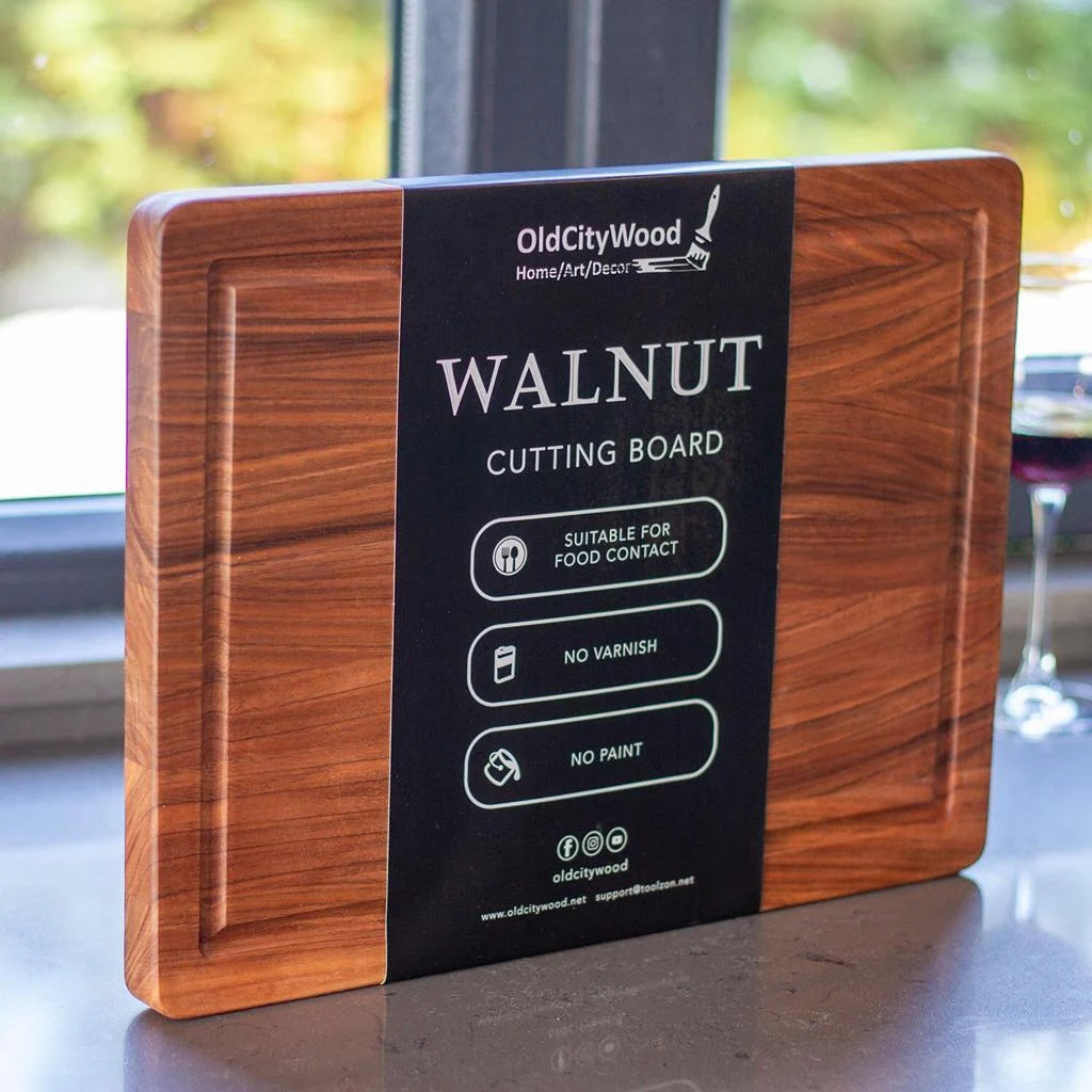 Chopping Meat And Vegetables With A Liquid Collection Channel And A Dual Surface Use For The Delicatessen Plate Medium Size Paint And Varnish Without Food Theme Walnut Cutting Board