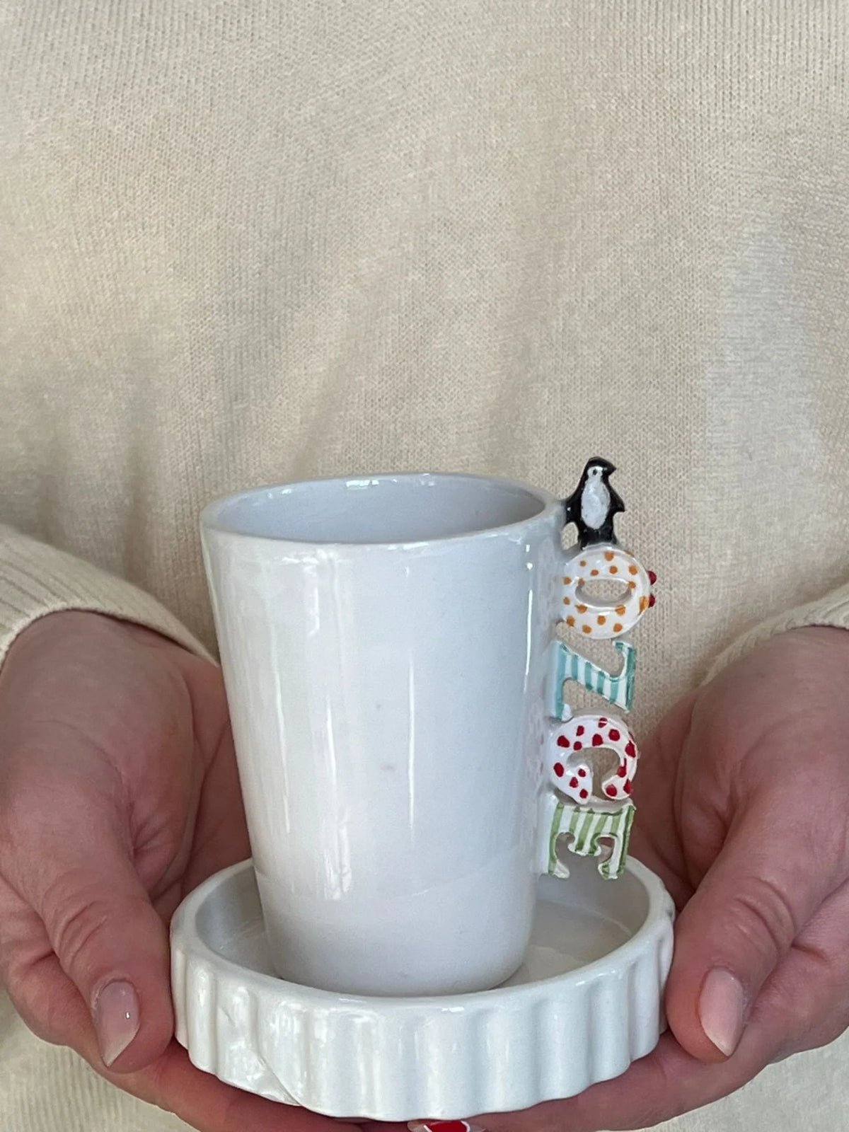 Cup Named Penguin Figure